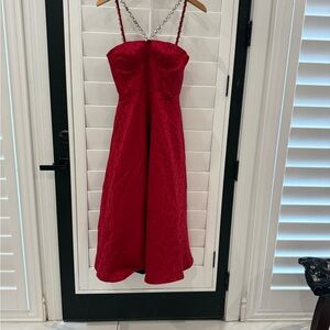 Chou Chou Women’s Dress Chic Strapless Red Dress
“Be simple yet‎ Elegant”